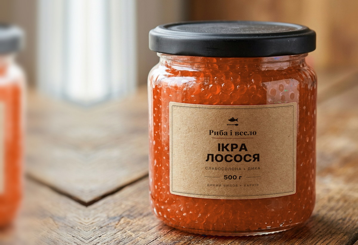 Банка ікри лосося «Риба і весло» — Харків