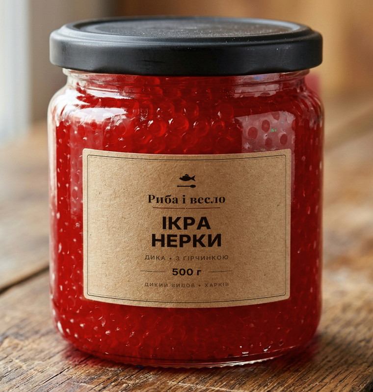 Банка ікри нерки «Риба і весло», 500 г